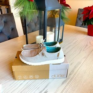 Hey Dudes, Wendy style, Chambray Beige, size 6